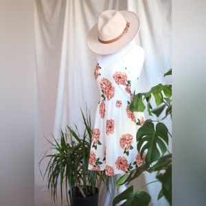 White/Cream/Pink pastel flower dress